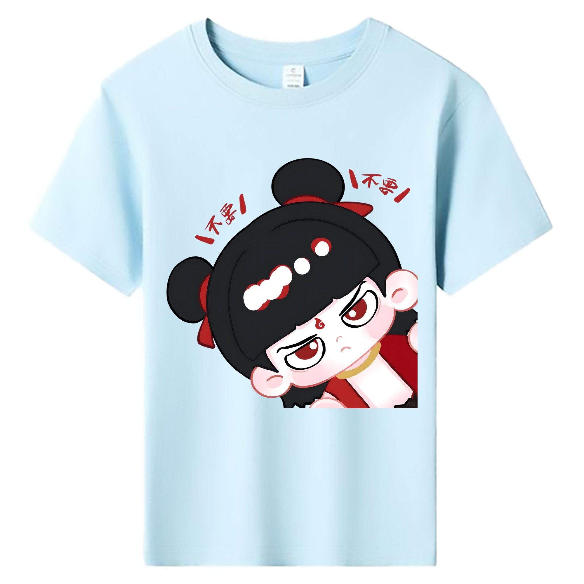 （画像用） Ne Zha 2 ナタ 魔童の大暴れ 綿100％キッズTシャツ（フロントプリント）